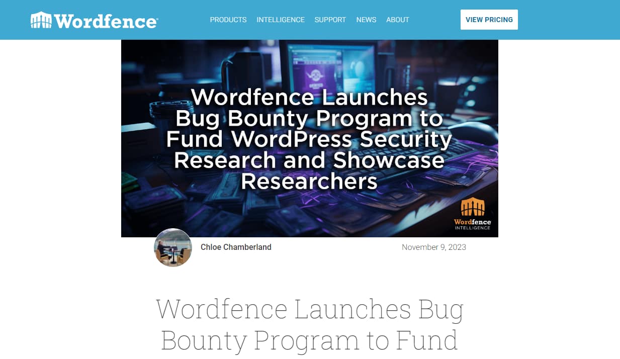 Best WordPress articles: Wordfence Launches Bug Bounty Program.