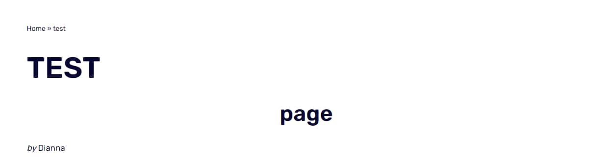 Dynamic WordPress content: example of a page with post type and author name information visible.