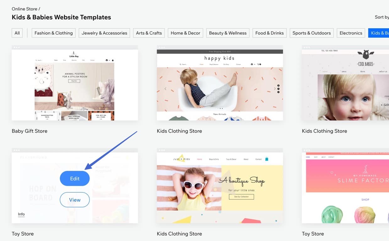 edit or view template