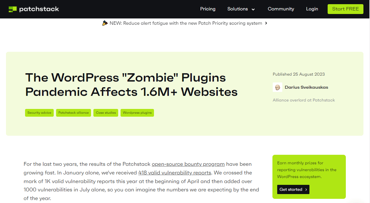 Best WordPress articles: The WordPress Zombie Plugins Pandemic.