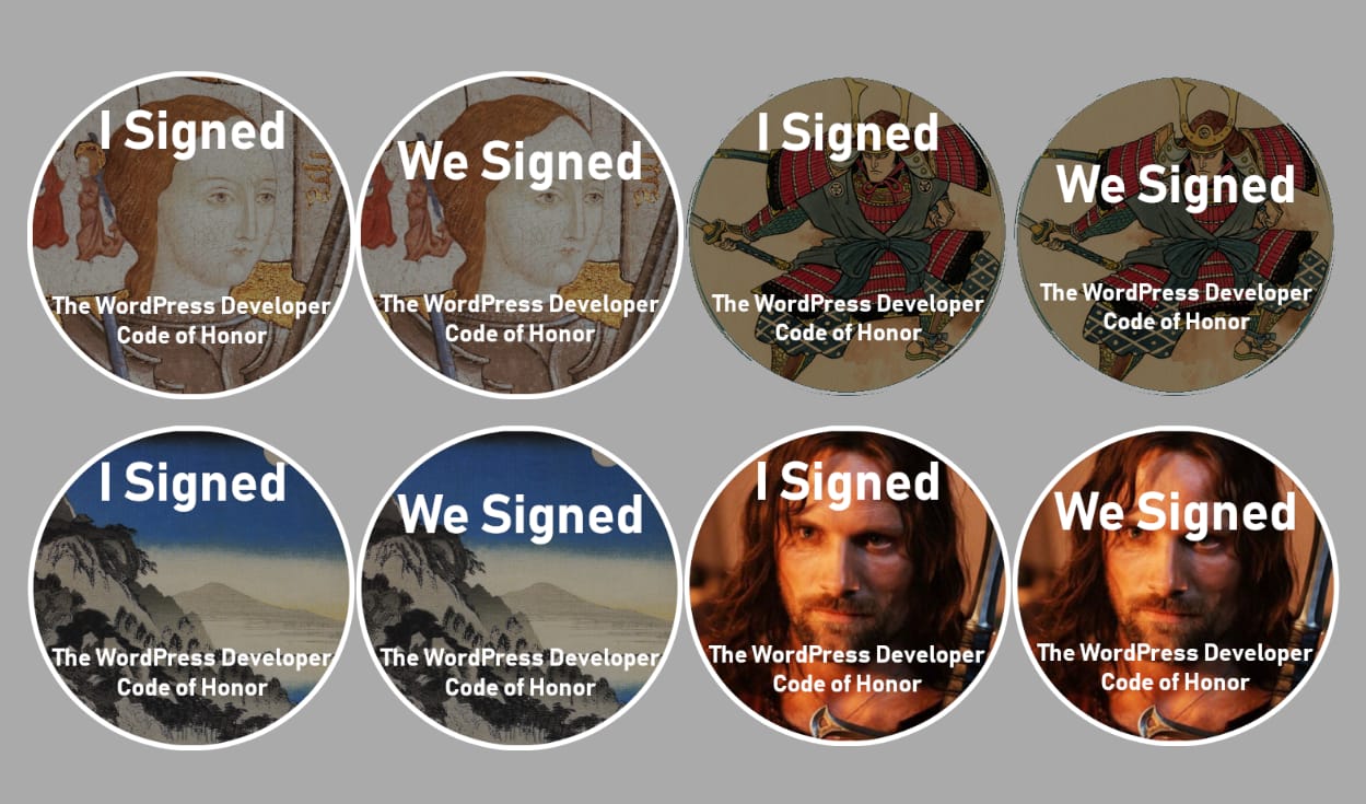 wordpress honor code | buttons