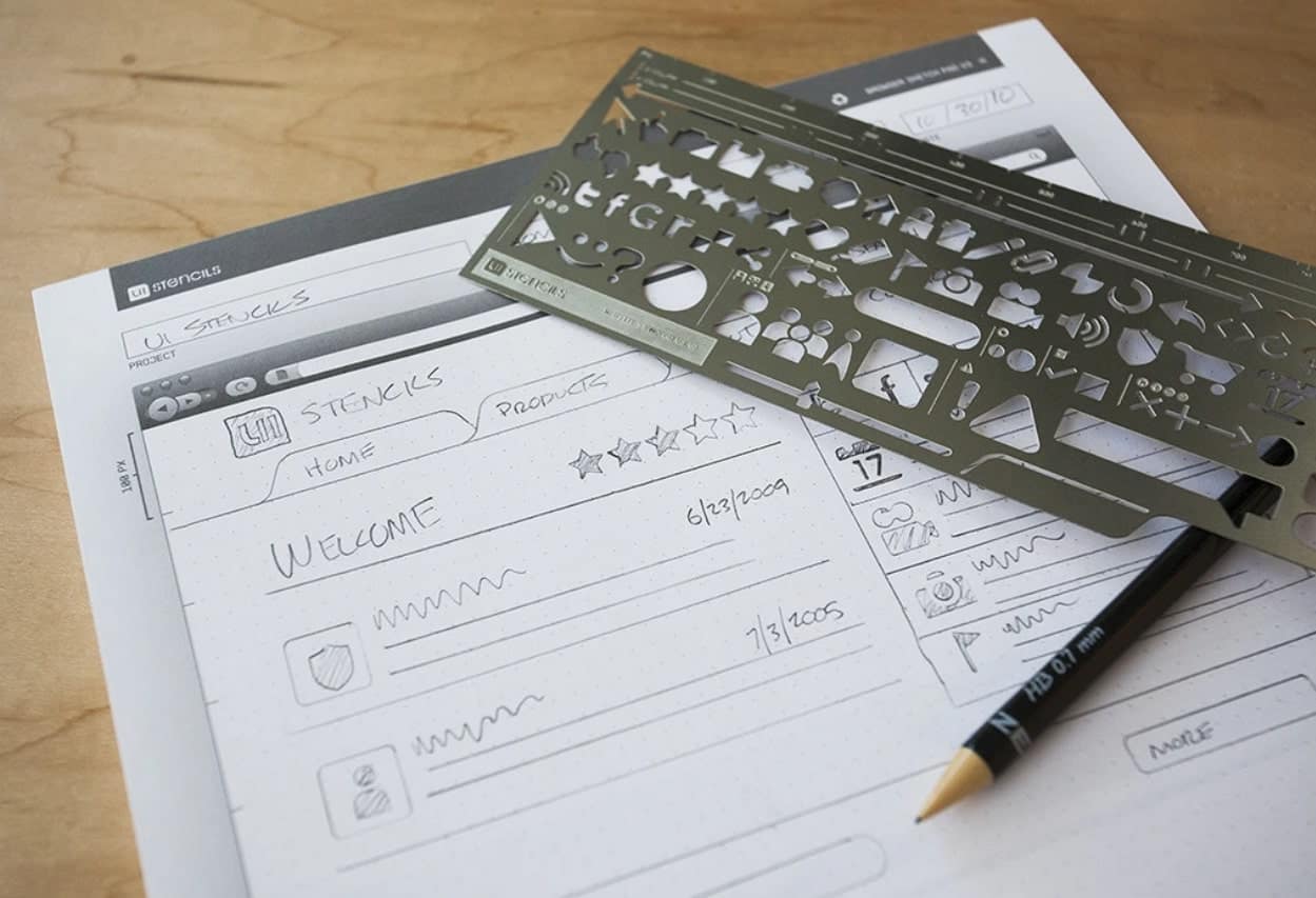 Best gifts for a designer: UI Stencils Browser Sketch Pad