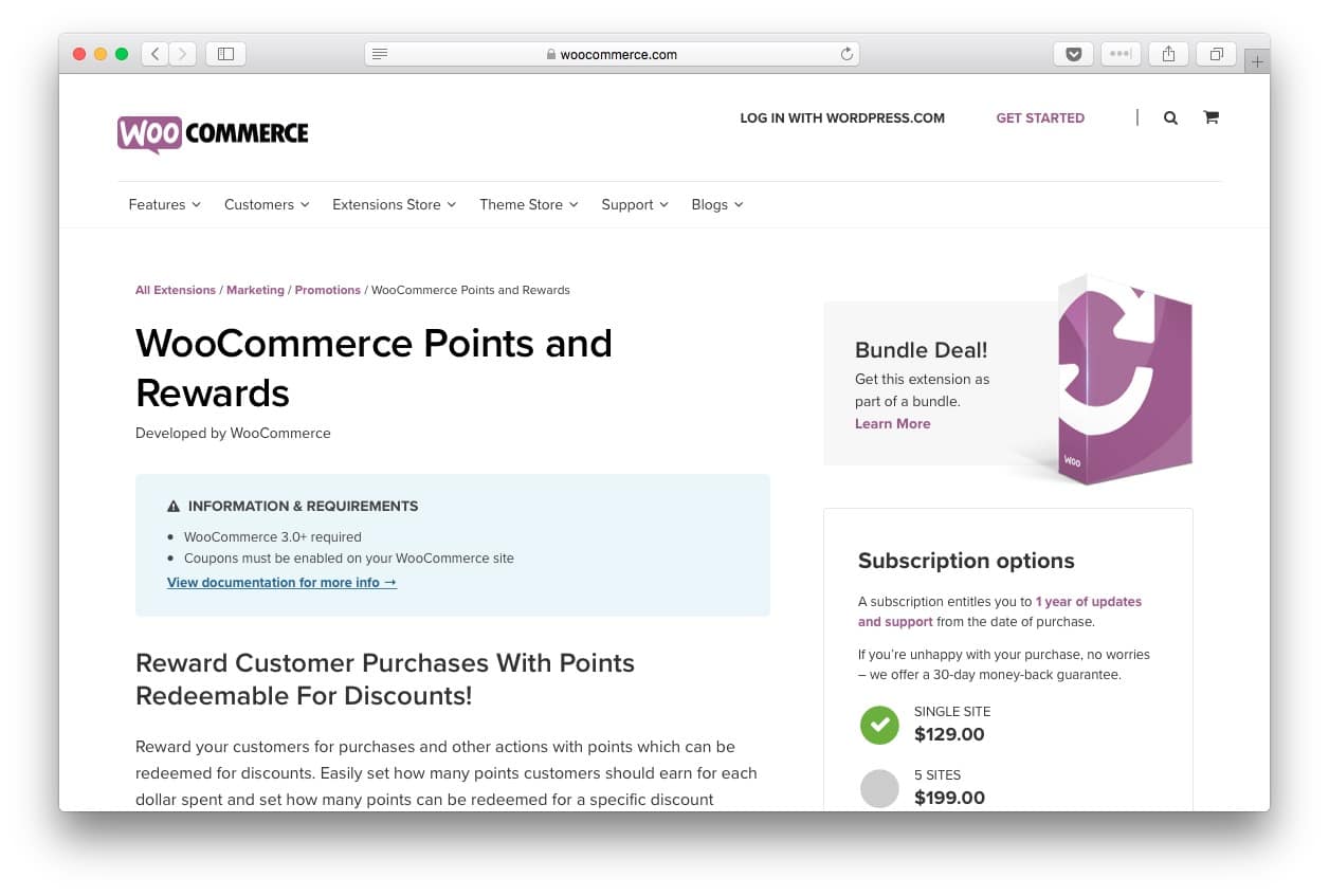 WooCommerce Points and Rewards
