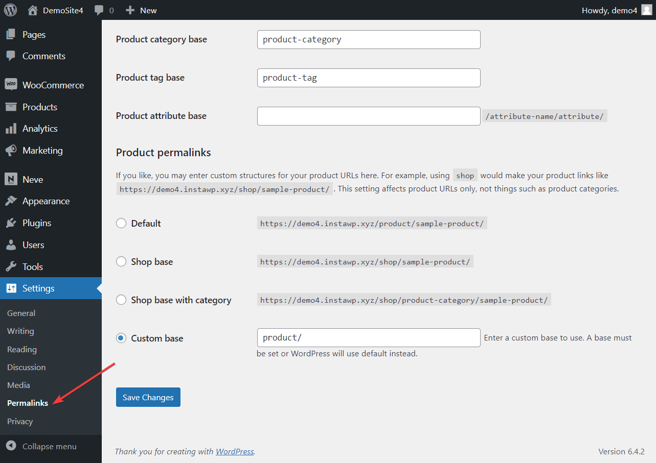 refreshing wordpress permalinks - Updating Failed the Response is Not a Valid Json Response.