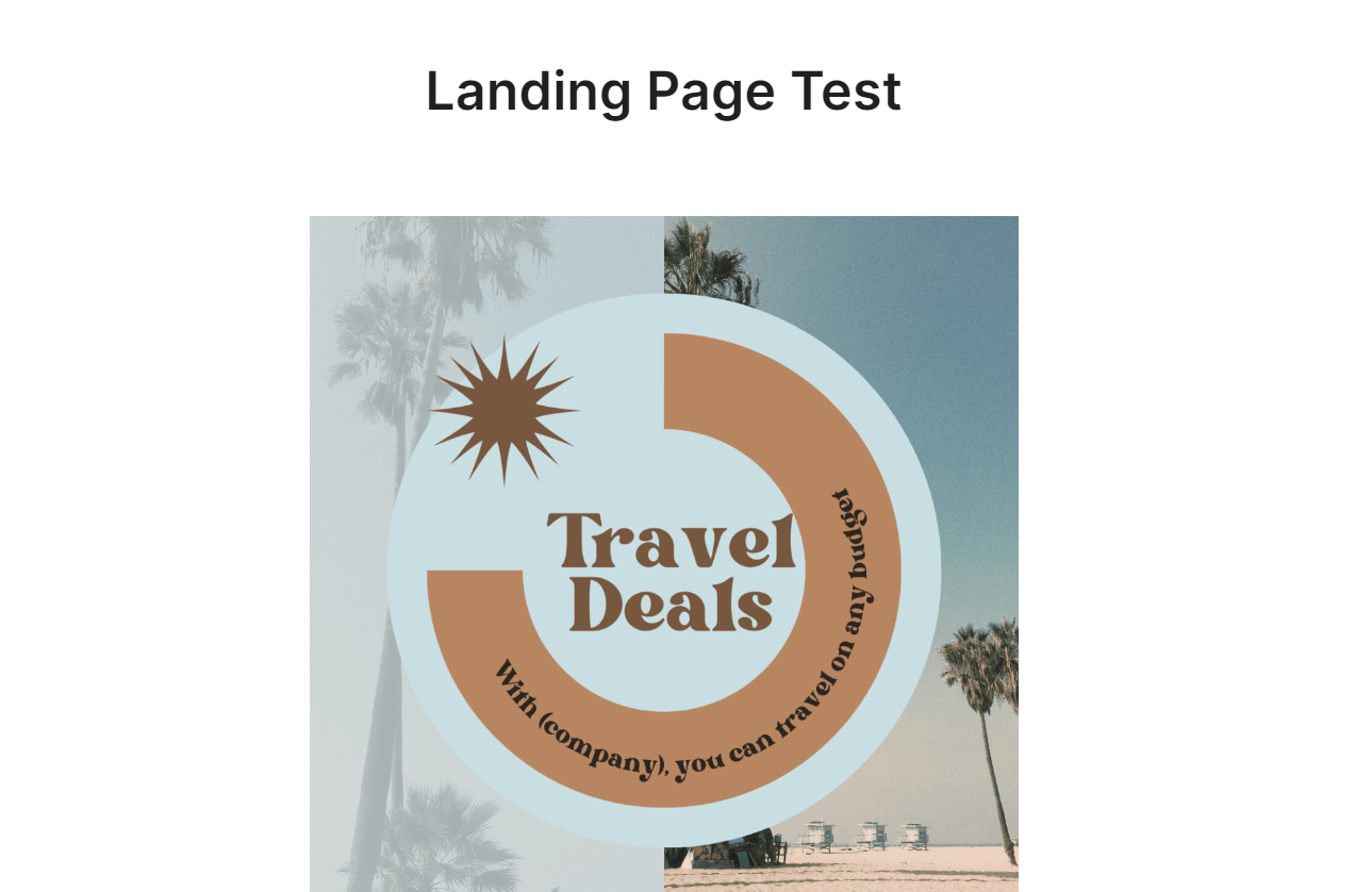 Landing Page Template Preview.