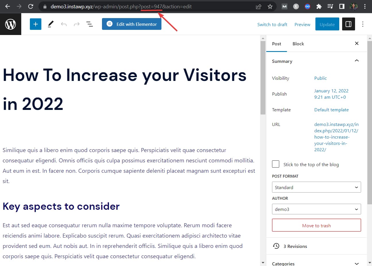 How to hide page titles in WordPress using CSS: post id in url.