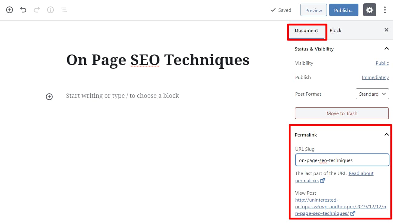 How to set your WordPress permalink and implement these on page seo techniques