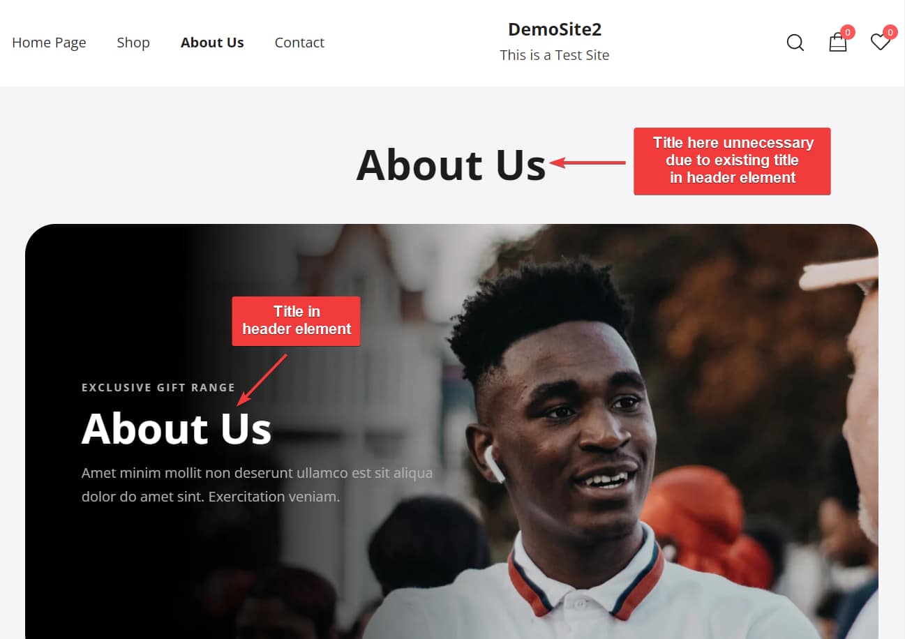 two titles in same page.