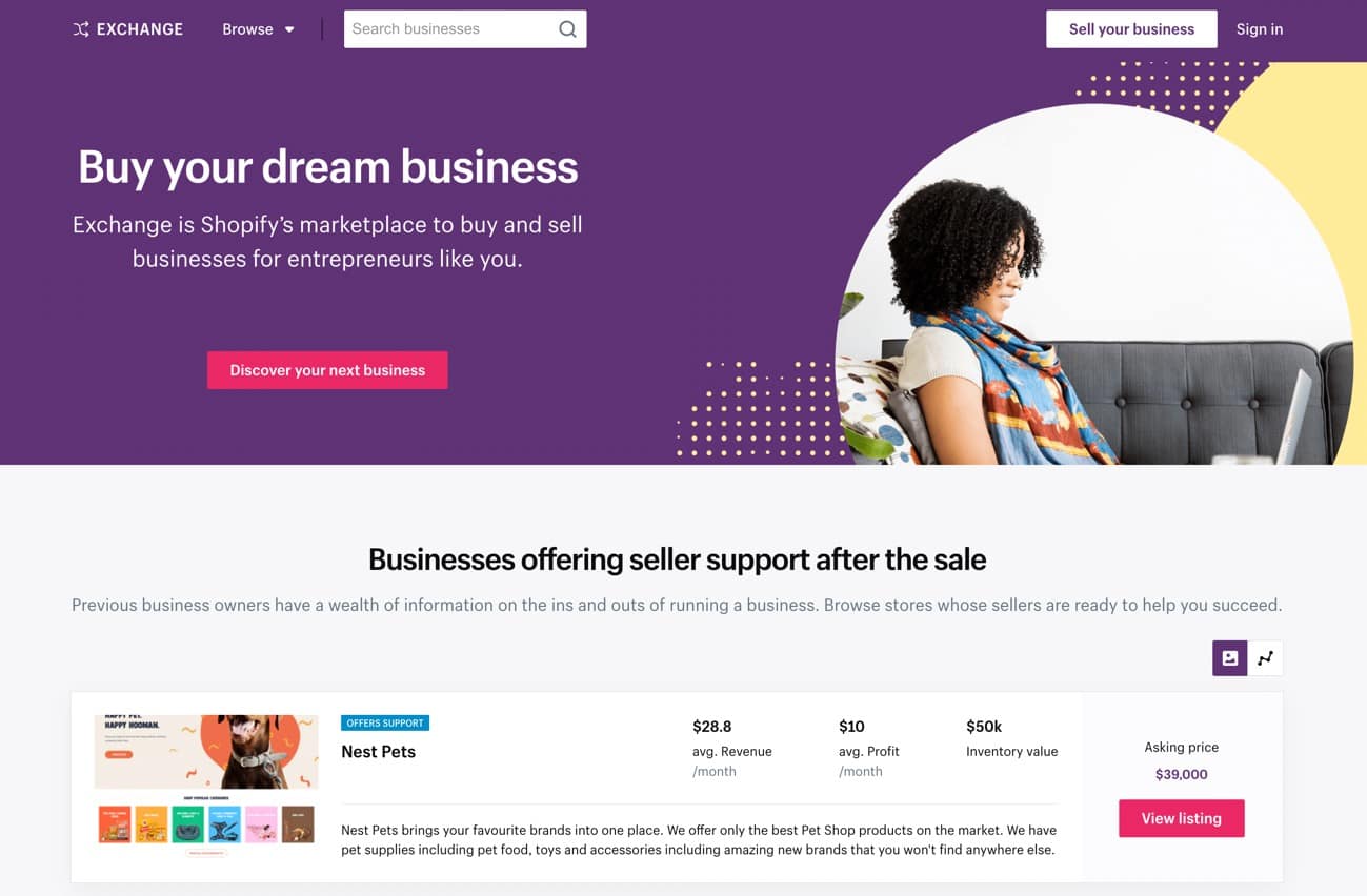 The Exchange Marketplace for where to sell a business