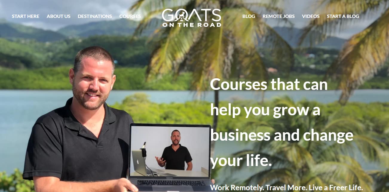 An example of a blogger that sells online courses