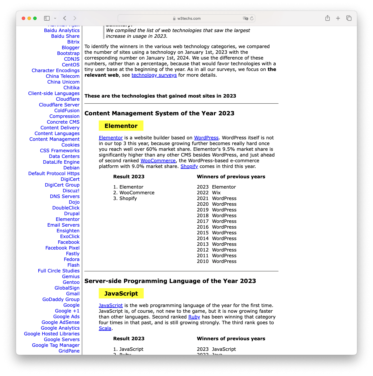 Elementor a content management system?