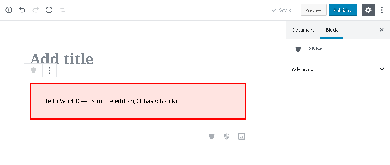 block in action