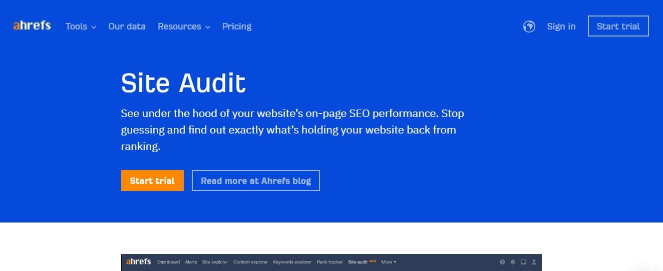 ahrefs seo audit tools