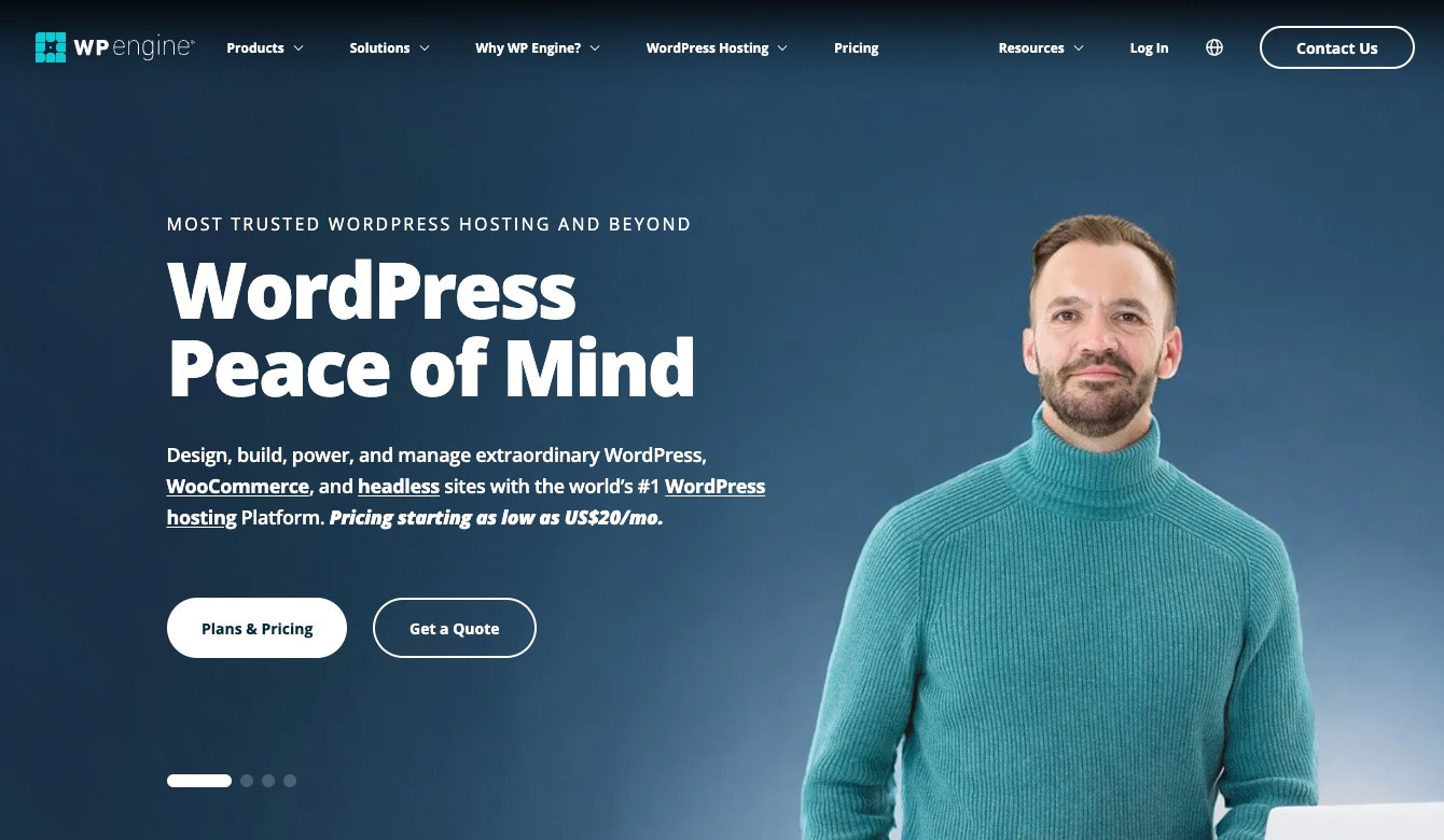WP Engine AWS WordPress hosting on custom plans