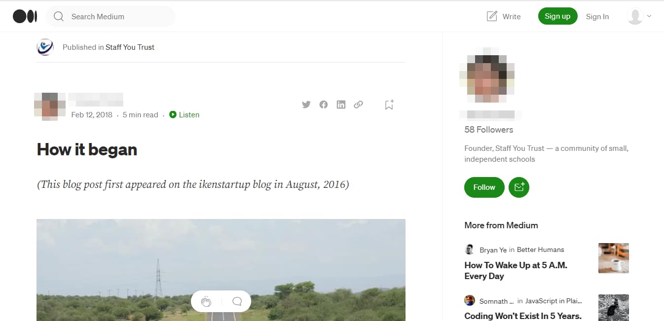 A syndicated post on Medium