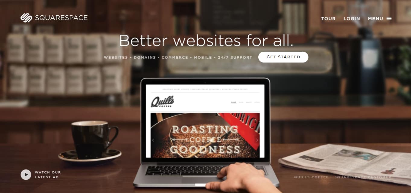 Squarespace in 2014.