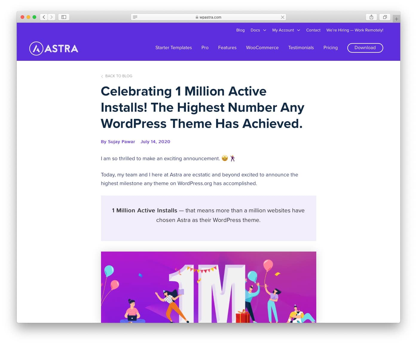 Astra with 2 mil installs