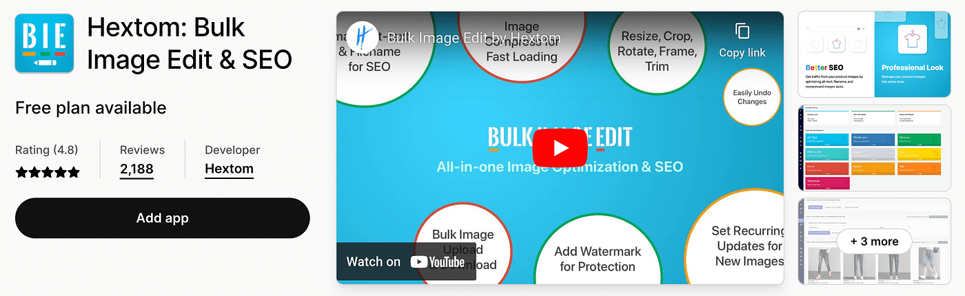 The Hextom: Bulk Image Edit & SEO app