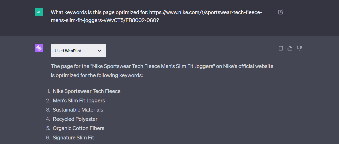 Chatgpt Woocommerce: 5 Ways to Use AI in Your Online Store - Analyze a page's keywords using ChatGPT.