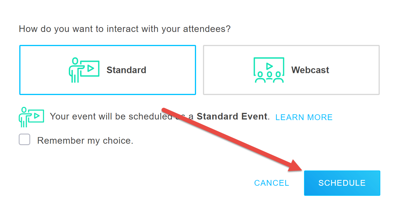GoToWebinar scheduling