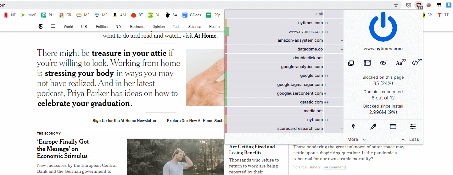 An adblocker in Chrome to stop apps tracking you