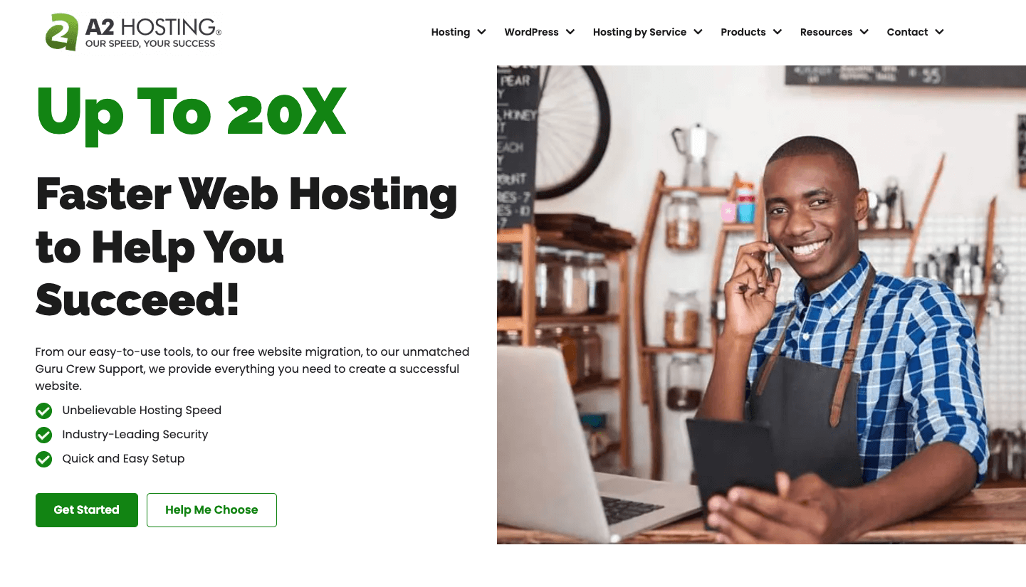 A2 Hosting WordPress hosting.