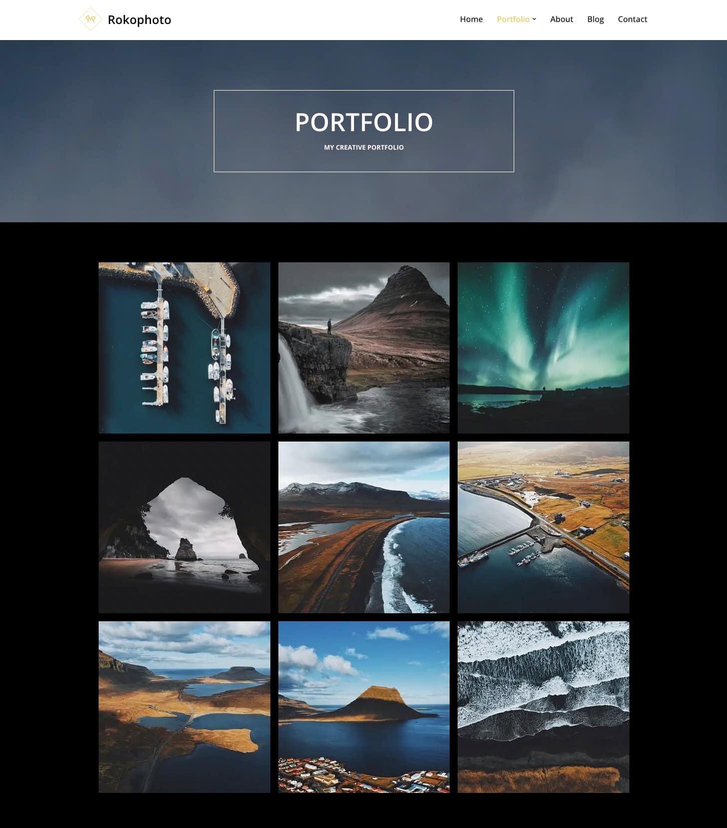 How to create a portfolio website with a theme