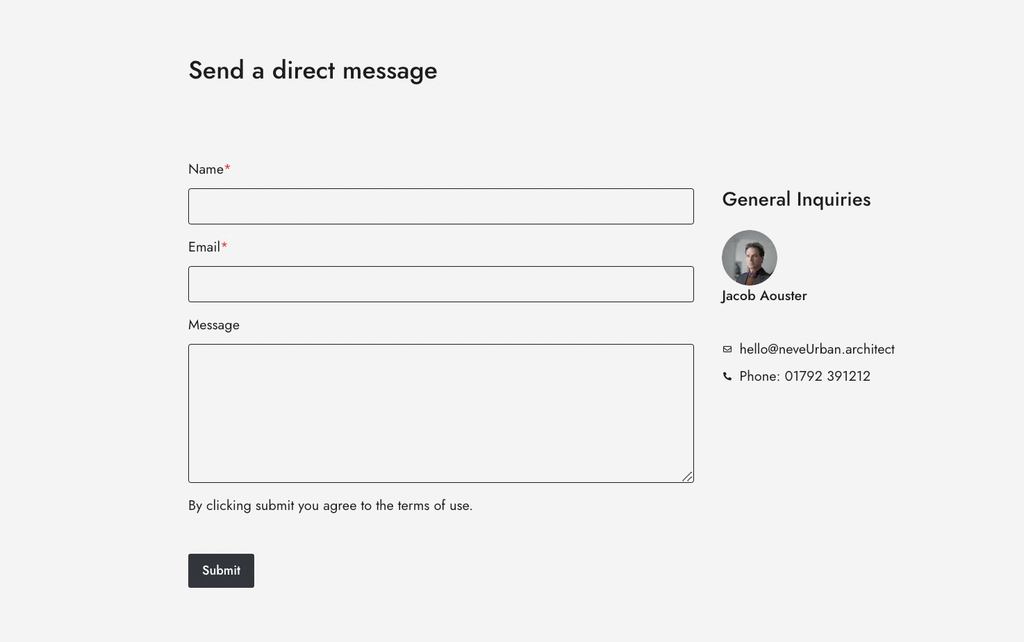 example of a contact form