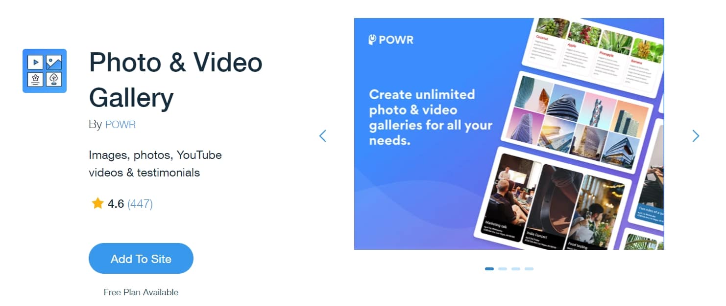 Photo & Video Gallery for Wix