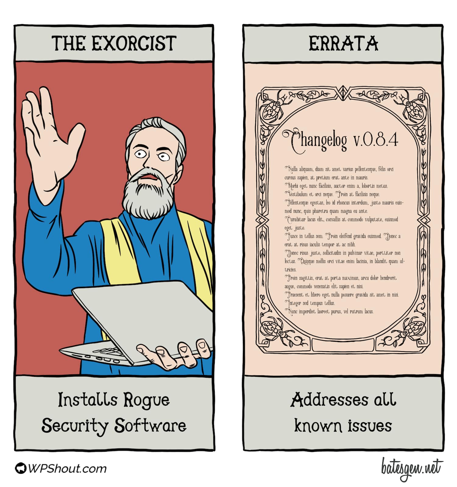 Tarot card #18: The Exorcist/Errata
