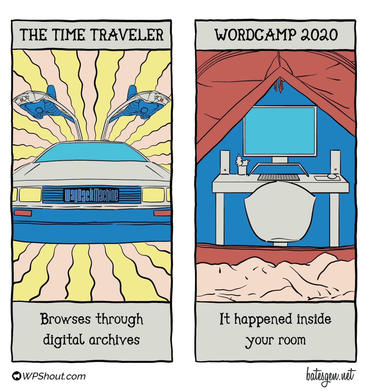 Tarot card #24: The Time Traveler/Wordcamp 2020