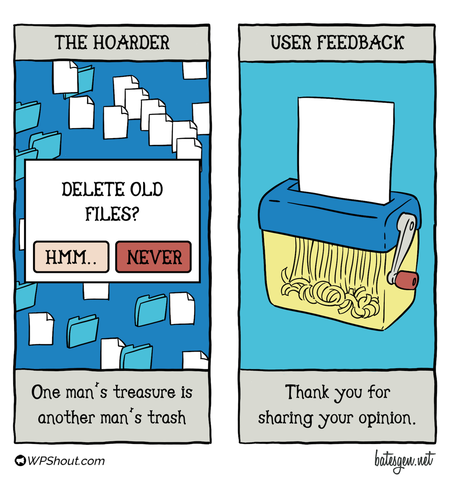 Tarot card #34: The Hoarder/User Feedback