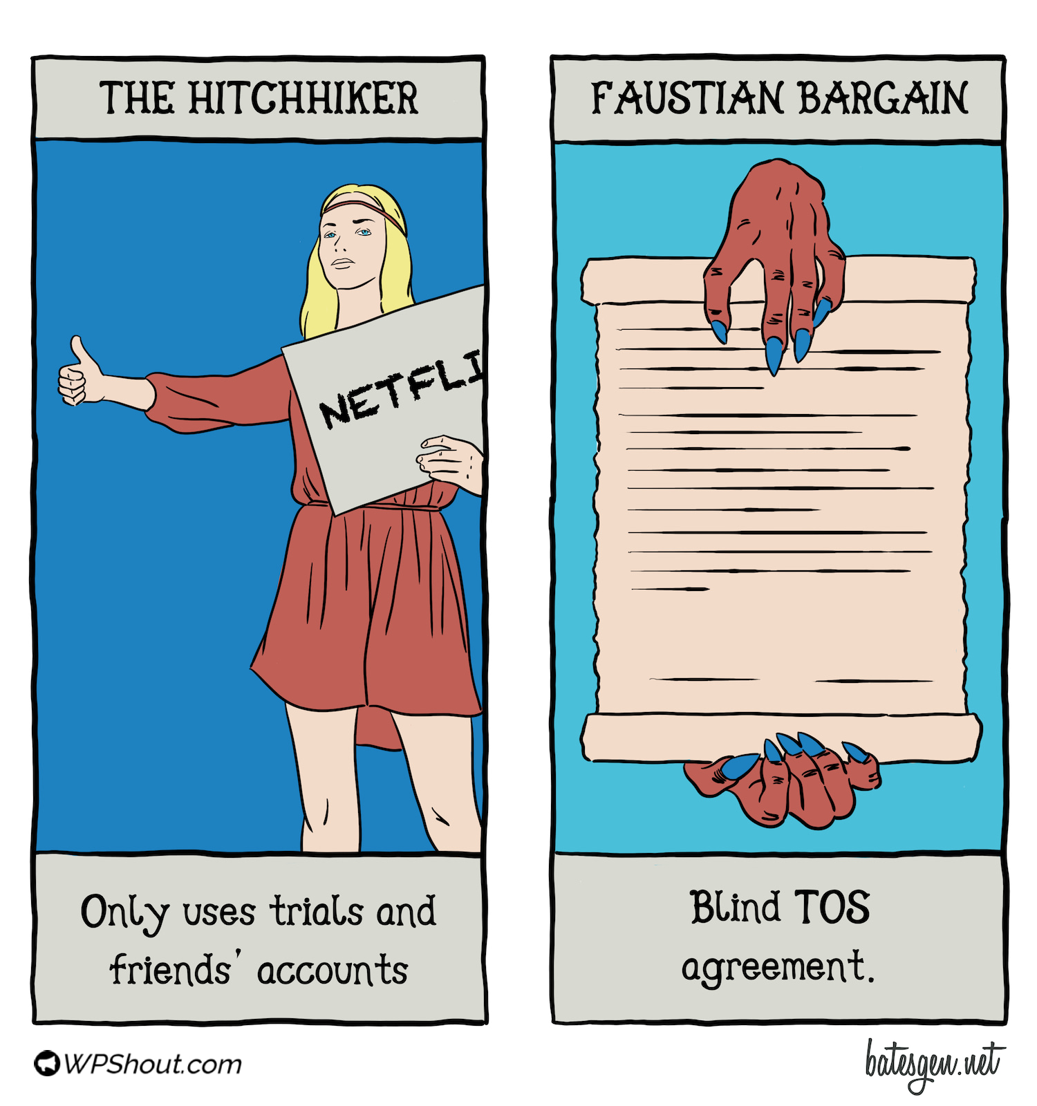 Tarot card #36: The Hitchhiker/Faustian Bargain
