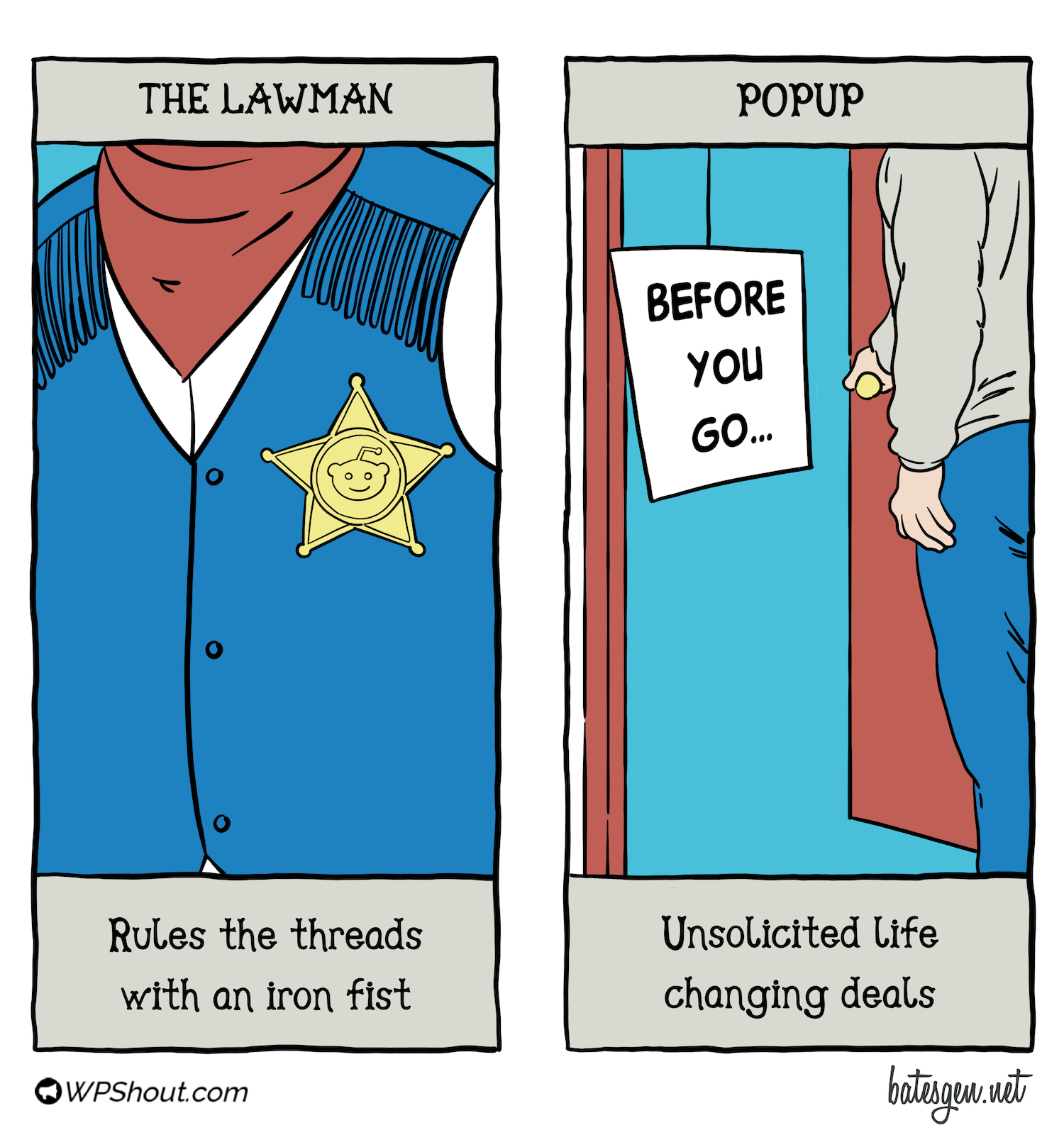 Tarot card #40: The Lawman/Popup
