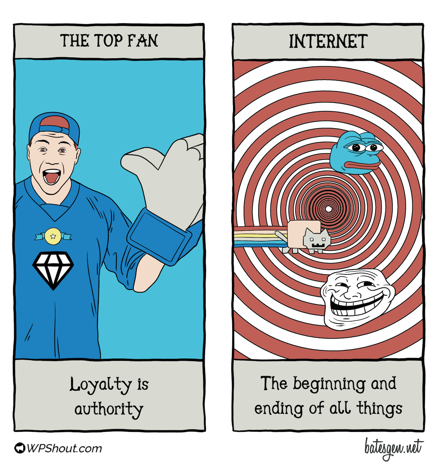 Tarot card #43: The Top Fan/Internet