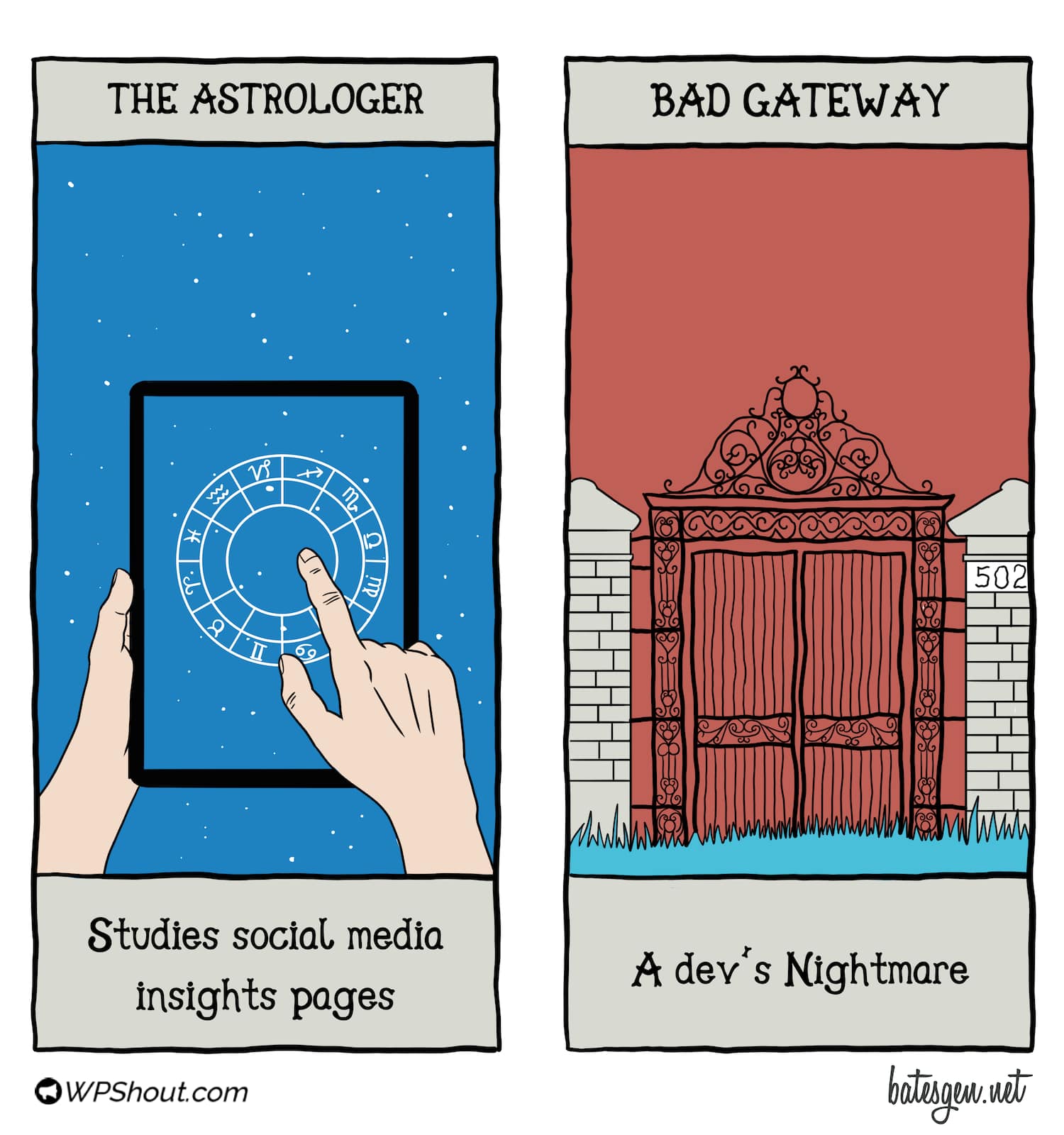 Tarot card #44: The Astrologer/Bad Gateway