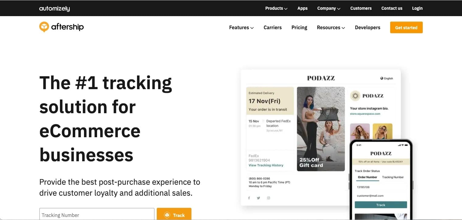 AfterShip offers shipping for ecommerce stores