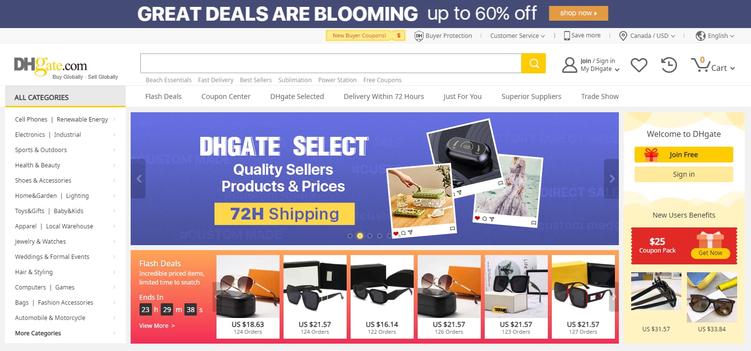 Best AliExpress alternatives: dhgate.