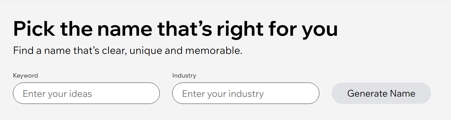 A traditional business name generator.