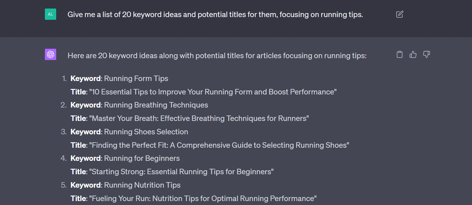 Chatgpt Woocommerce: 5 Ways to Use AI in Your Online Store - Using ChatGPT to come up with keyword ideas.