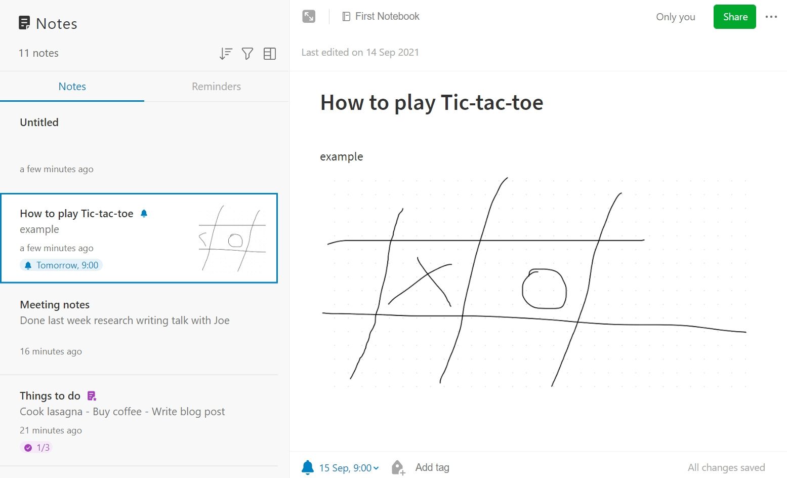 Evernote vs Notion: the sketch