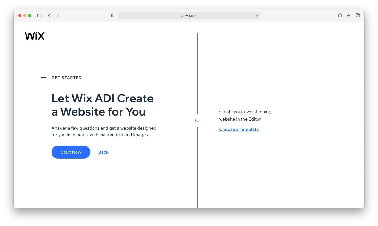 Choosing between the Wix ADI and the Editor