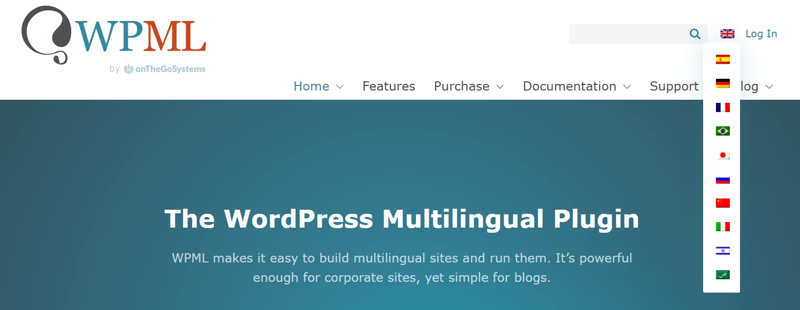 An example of a language switcher