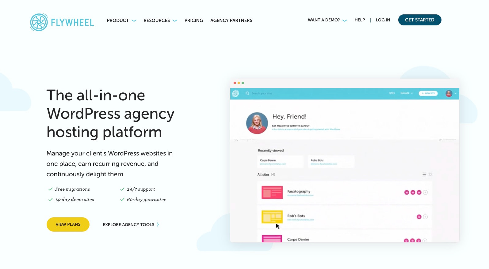 Flywheel WordPress hosting.