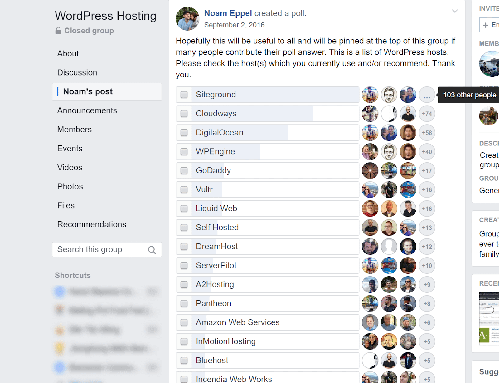 bluehost vs. siteground hosting survey