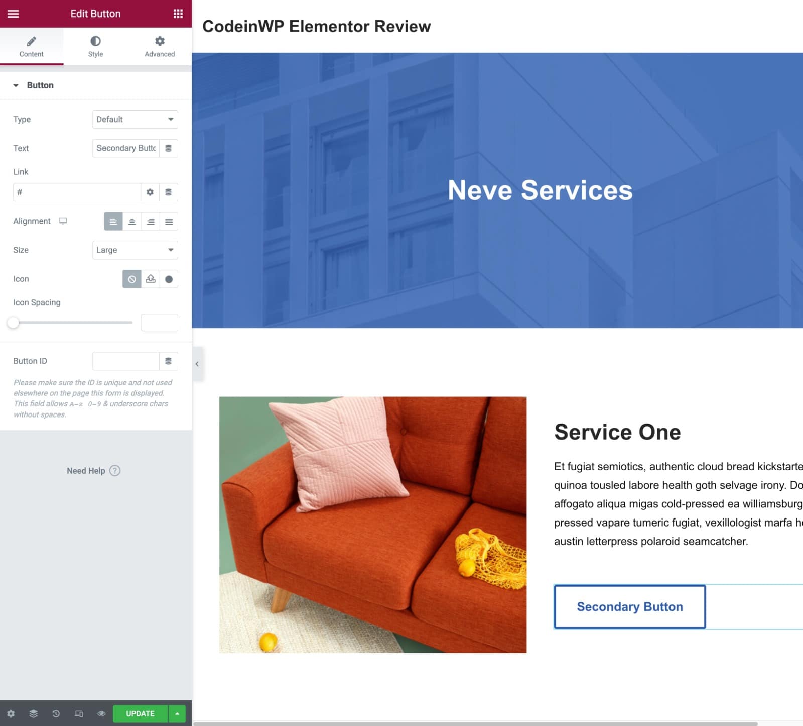 Elementor interface light mode