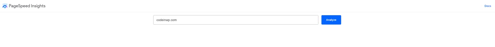 PageSpeed Insights search area with "wpshout.com" in the search bar.