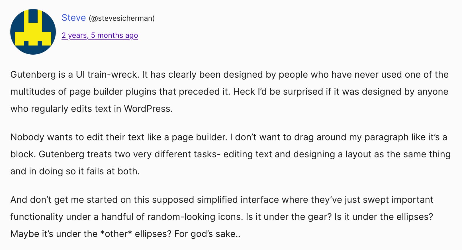 Gutenberg negative opinion 5
