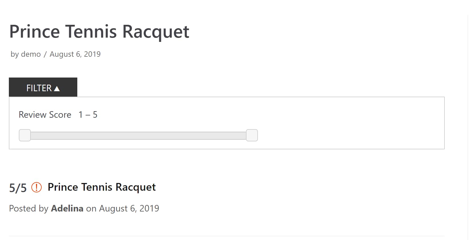 Ultimate Reviews example