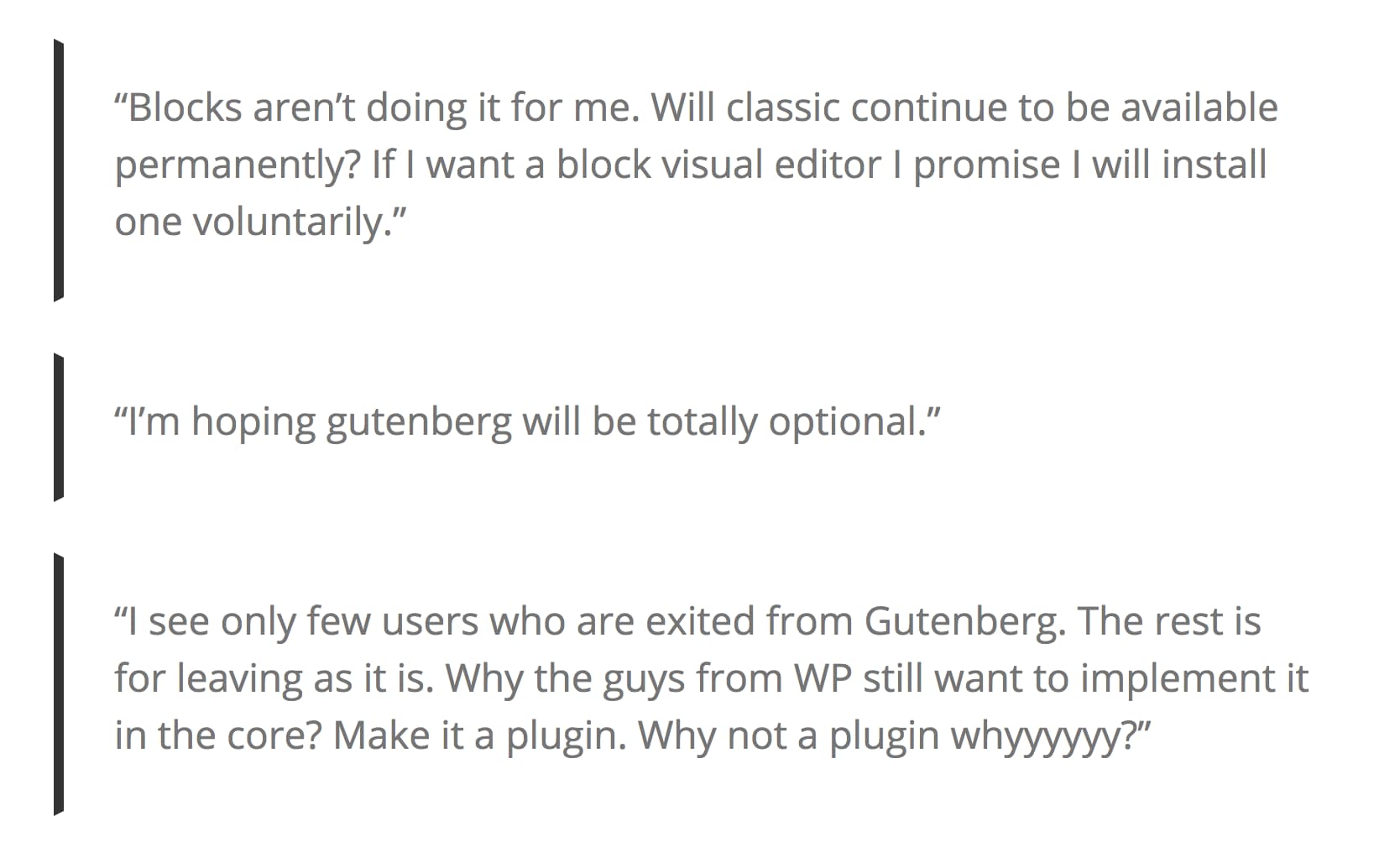 Gutenberg comments